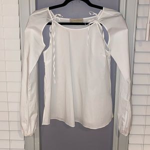 Woman's Ellesasson White Long Sleeve Top Size 2